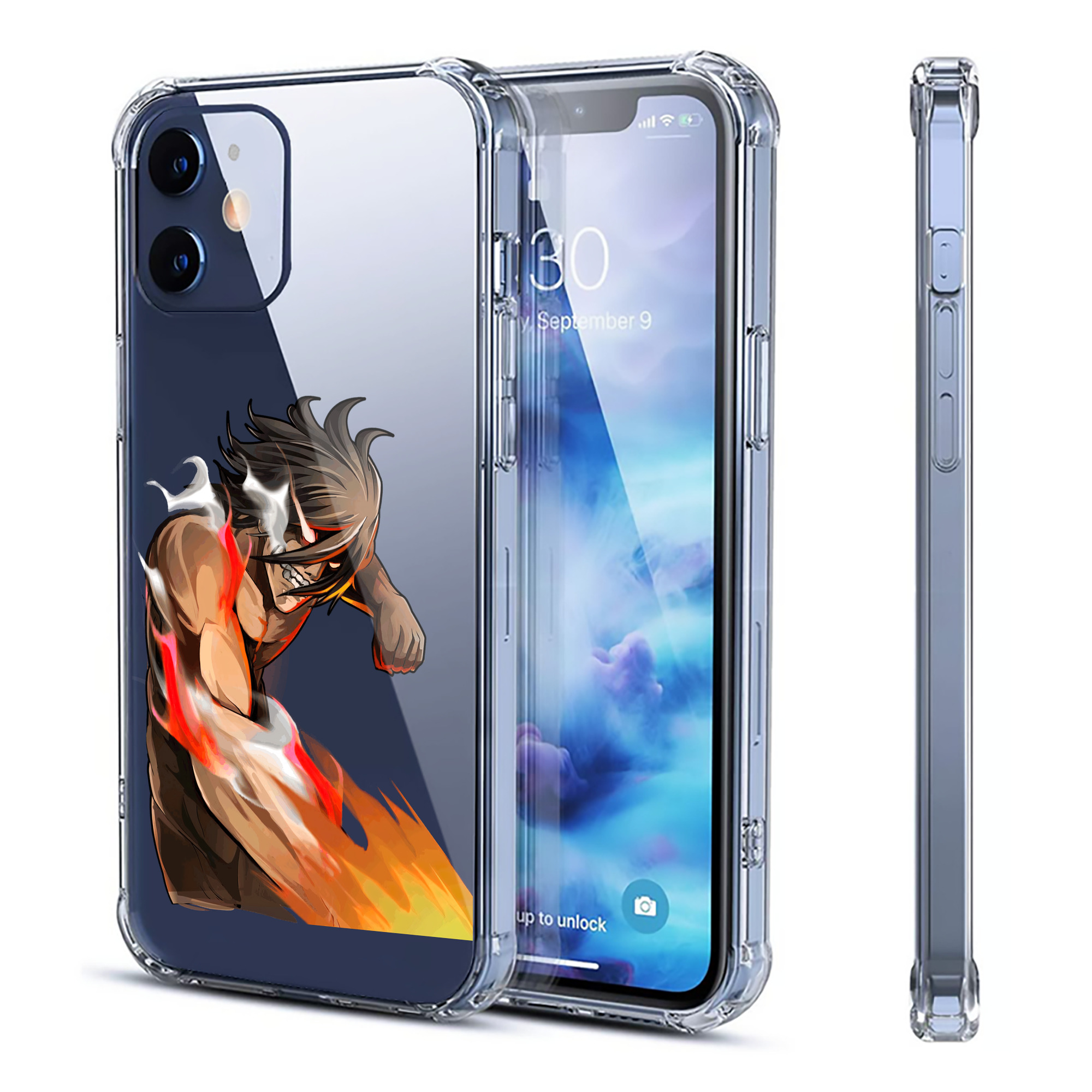 （画像用） 進撃の巨人 Attack on Titan 【iPhone 12シリーズ対応】透明スマホケース（クリアソフトケース）